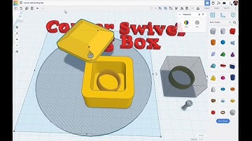 TinkerCAD Tips! Corner Swivel Ring Box.               #tinkercad #caddesign #3dprintable #3dprinting