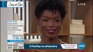 Soave Oro 14K Electroform Elongated Hoop Earrings