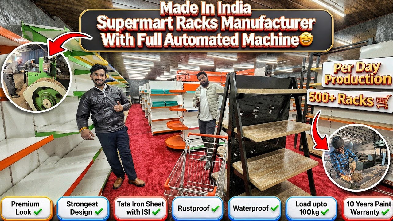 India's Largest Display Rack Manufacturer 😱 | Supermart Racks Manufacturer in India 🤩 