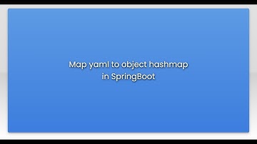 Map yaml to object hashmap in SpringBoot