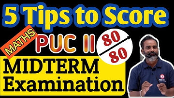 How To Score 80 Marks In Mathematics Puc 2nd Year: Important Maths Questions