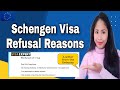 Schengen Visa Refusal/Denial Reasons - Mistakes To Avoid! According to  the Embassy!  #schengenvisa