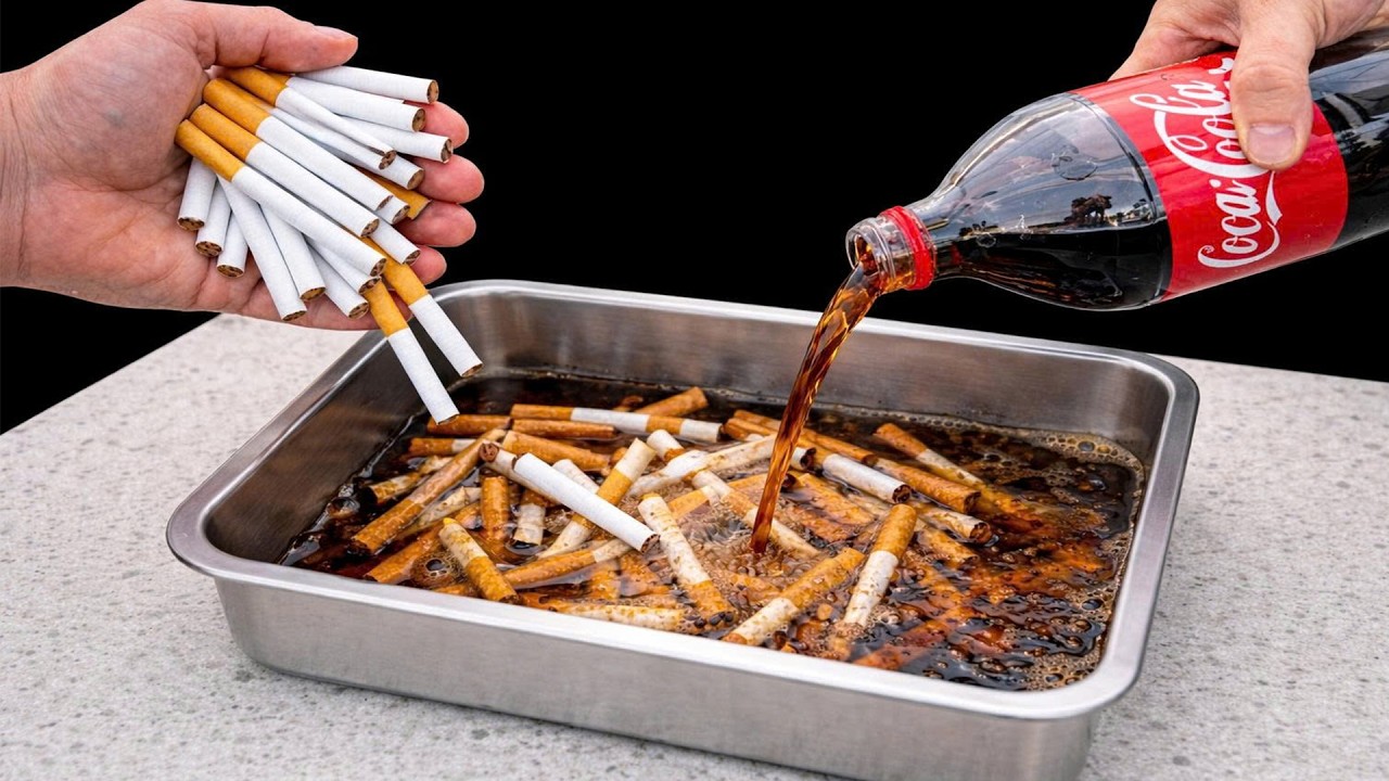 Pour Coca-Cola on cigarettes and this is the result! The whole world  doesn't know this