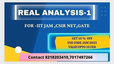 REAL ANALYSIS 1 (1.1)| SETS AND FUNCTIONS | IIT-JAM | CSIR NET | GATE | TIFR | NBHM | ISI | CMI