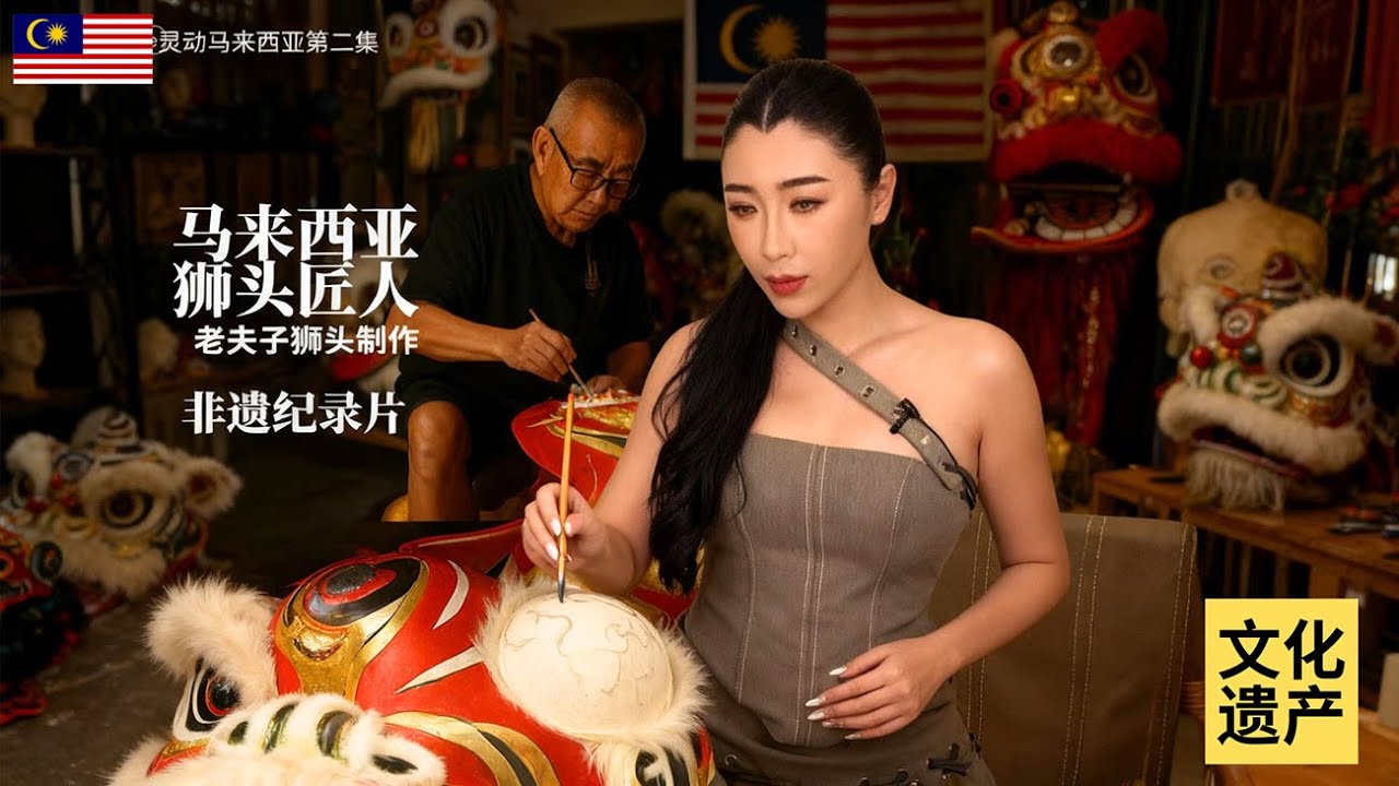 马来西亚狮头手工制作工坊-师傅的最后坚守：手工狮头还能传下去吗？大马老夫子狮头制作林明国师傅 | 灵动马来西亚非遗纪录片第2集