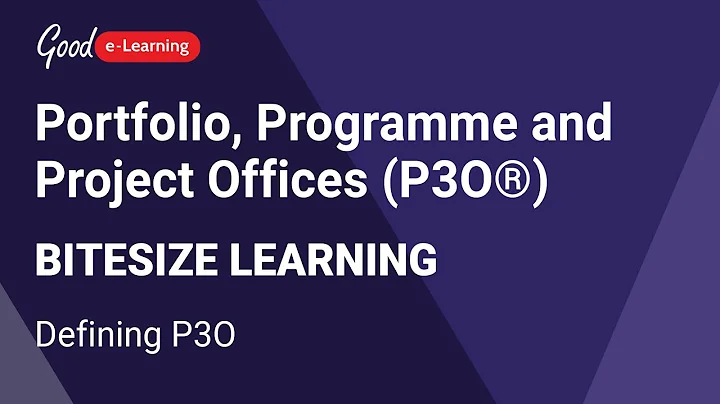 Defining a Portfolio, Programme and Project Offices (P3O®) | P3O Bitesize Learning | Good e-Learning