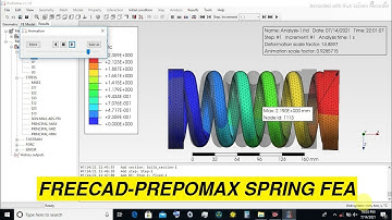 FreeCAD Prepomax Spring Fea