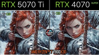 RTX 5070 Ti VS RTX 4070 SUPER TEST IN 12 GAMES - 1080P - 2K - 4K