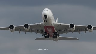 Airbus A380 with dirty belly 4K video