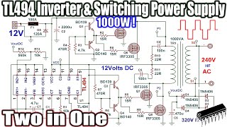 TL494 Inverter & High Voltage Switching Power Supply | 1kW | ElectroBUFF