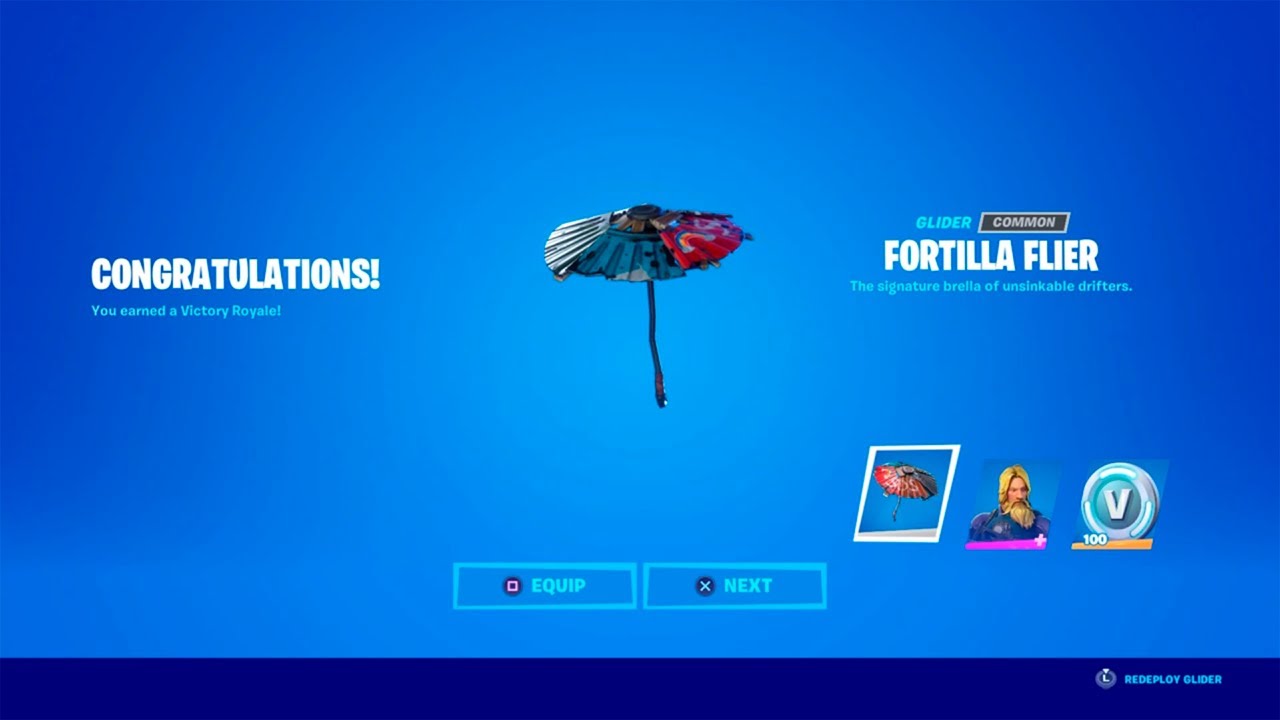 How To Unlock The NEW Fortilla Flier Victory Umbrella Glider + Gameplay Fortnite Chapter 2 Season 3