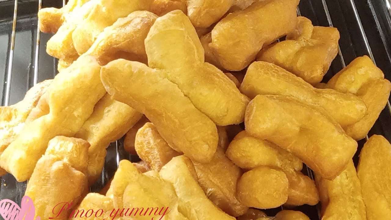ปาท่องโก๋ (สูตรคล้ายการบินไทย) กรอบหอมอร่อยไม่อมน้ำมัน / Deep fried dough stic