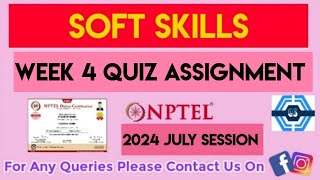 Soft Skills | Week 4 Answers 2024 | NPTEL 2024(July) | SWAYAM 2024 | screenshot 4