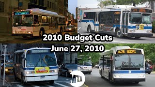 MTA Routes Cut During The 2010 Budget Cuts