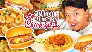 🐔 24 Hour Eating ONLY Chick-fil-A at Secret HAWAIIAN & ORIGINAL Chick-fil-A Restaurants