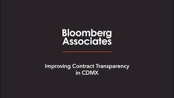 Improving Contract Transparency and Efficiency in Mexico City