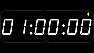 1 Hour - TIMER \& ALARM - 1080p - COUNTDOWN