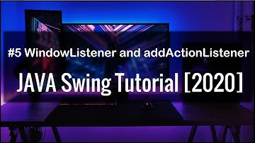 #5 Java Swing WindowListener and addActionListener with GUI Software development tutorial 2021.
