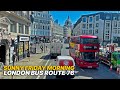 London BUS RIDE from London Waterloo to Tottenham Hale in North London with some traffic - Route 76
