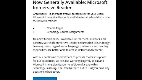 First Look: Schoology Immersive Reader