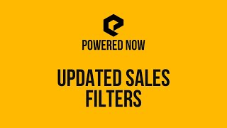 Updated Sales Filters | V11 Walkthrough