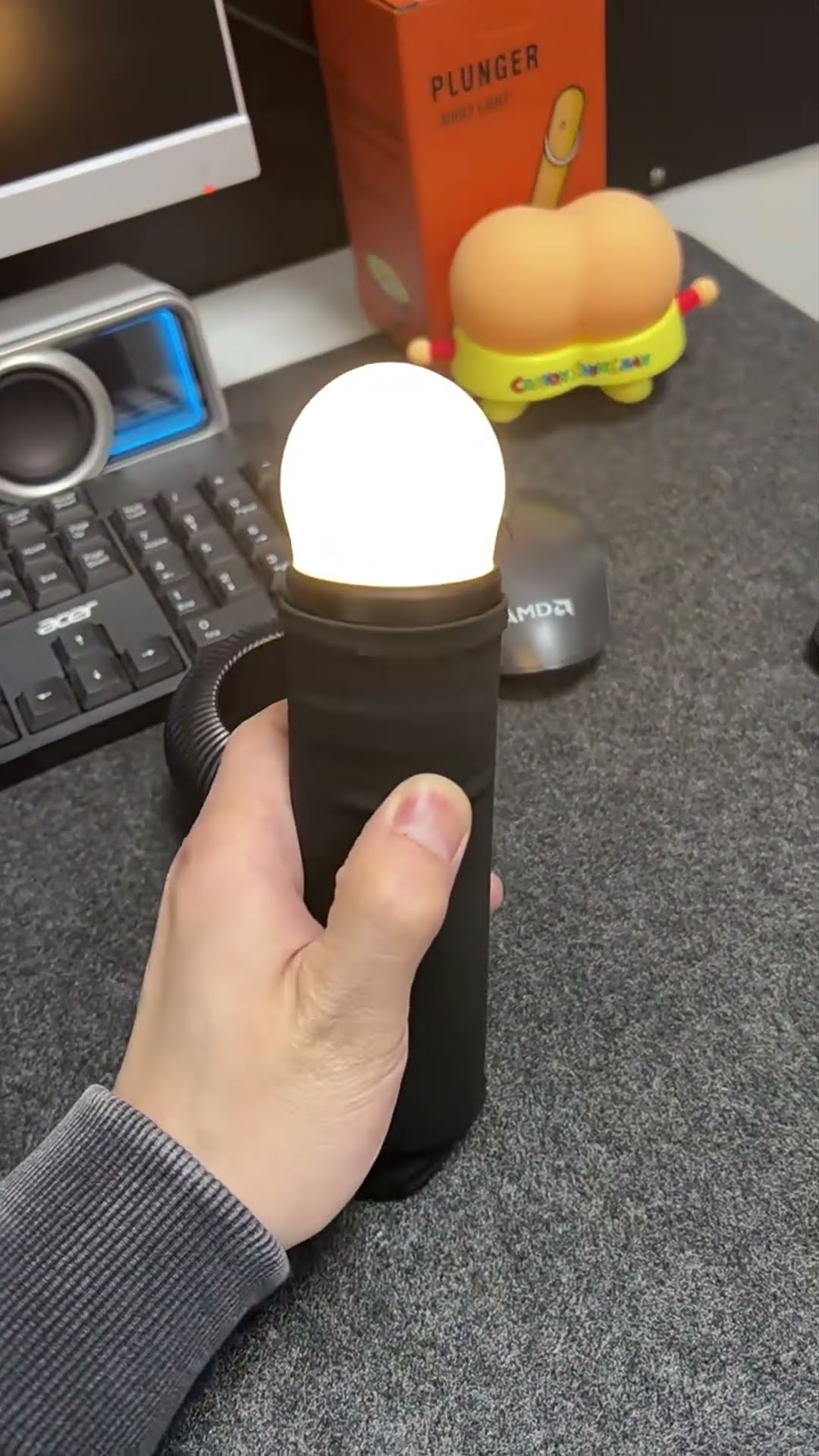 Product Link in Bio ( # 2108 ) ✅ Light My Night Led Hand-Pulled Lamp