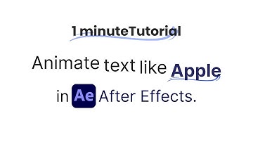 How animate text in After Effects ( Just like Apple ) in 1 minute
