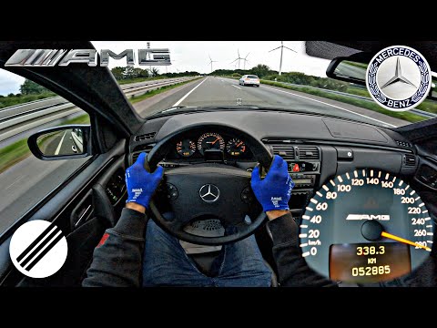 Mercedes-Benz E55 AMG W210 TOP SPEED DRIVE ON GERMAN AUTOBAHN 🏎