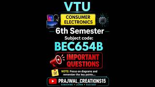 BEC654B VTU Important Questions & Papers 🔥 #vtu #BEC654B #vtupapers #vtuexams #consumerelectronics