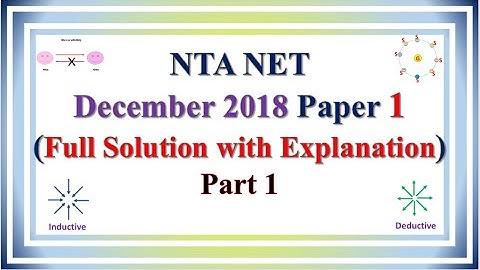 1- NTA UGC NET JRF December 2018 Paper 1 Answer Key Solution, Explanation of most important question