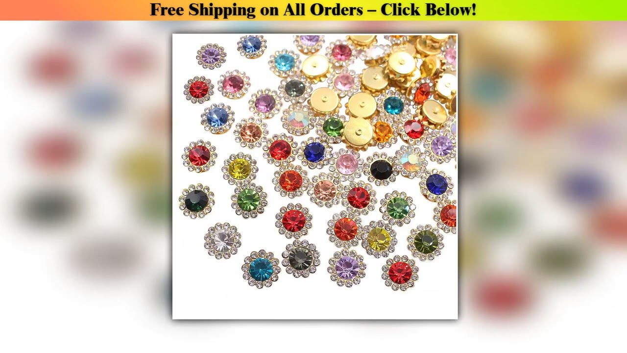 8mm12mm Sunflower Sewing Claw Rhinestones Crystals Glass Beads Buttons Stones Sew On Rhinestone for