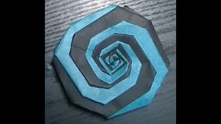 Origami Octagon Box with Fibonacci Spiral Lid