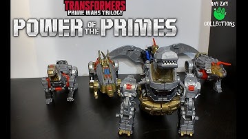 Transformers Dinobots Volcanicus Power of the Primes  Combiner Toy Review