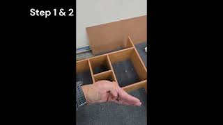 Free Standing DIY Wooden Kitchen Cupboard with 6 Doors + 2 Drawers in Graphite & Brown - Napoles