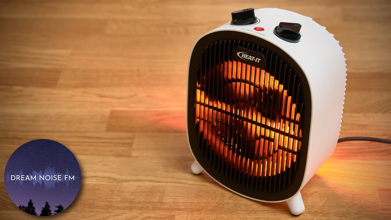 Warm electric fan heater noise for deep sleep 💤 BLACK SCREEN 10 HOURS