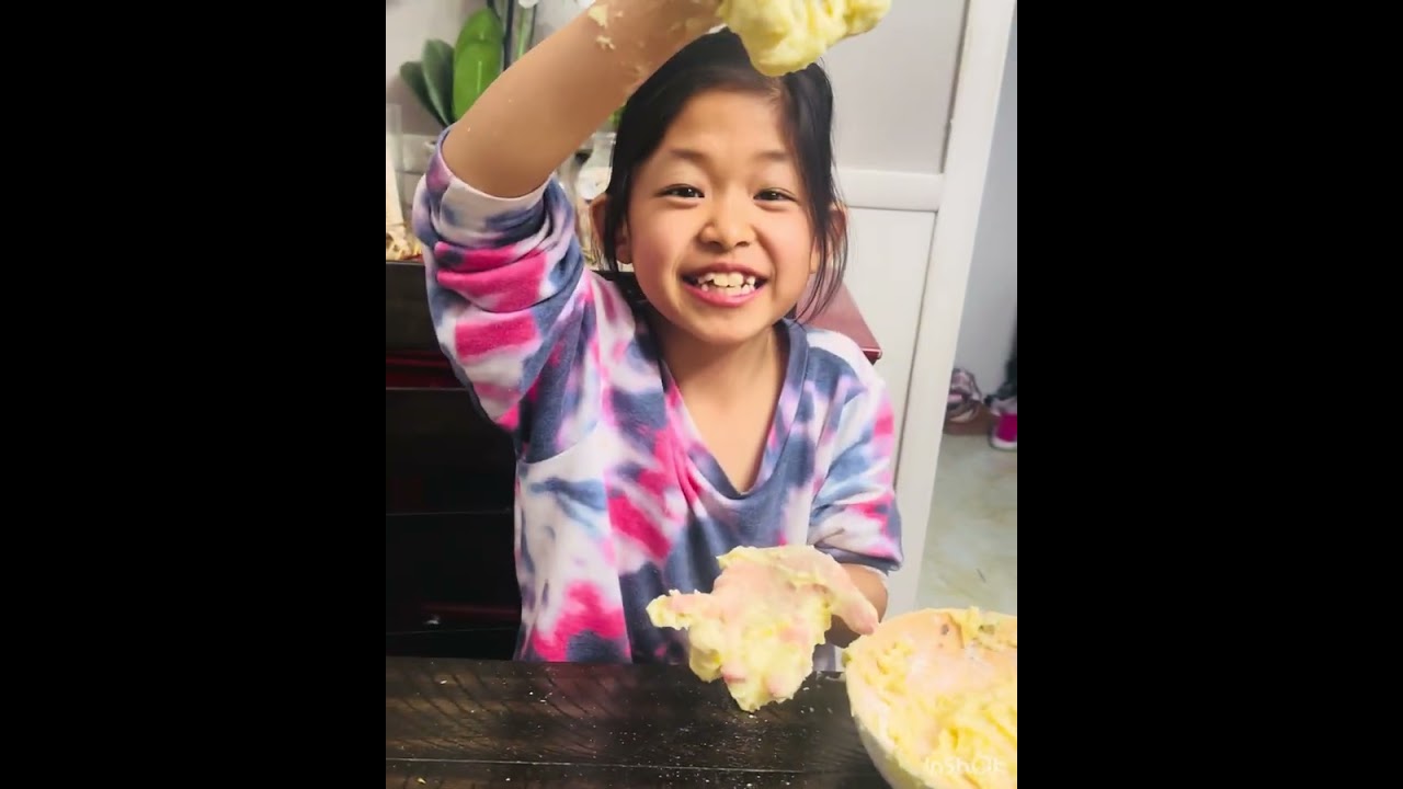 Our Valentine’s Day , making potato cheese ball . 