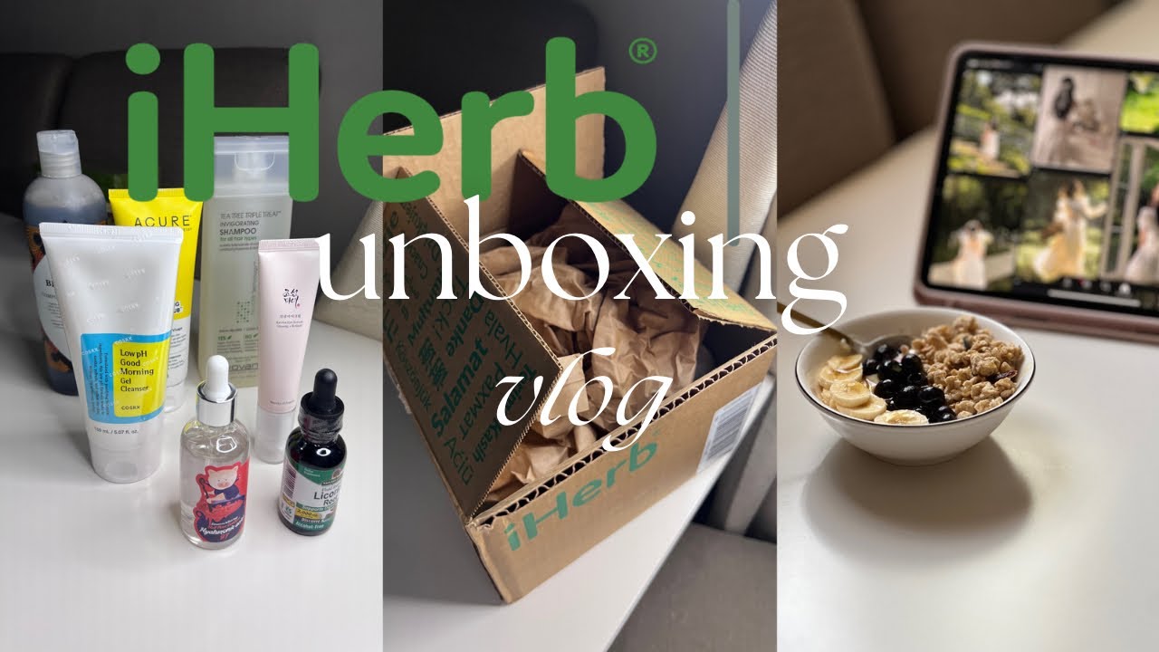 فلوق مشترياتي من اي هيرب لافضل منتجات حالياً | unboxing iherb 💆🏻‍♀️🧴| كود خصم اي هيرب : LUS7352