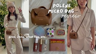 Polene, Bags, Polne Number One Micro Bag In Sage Textured Leather