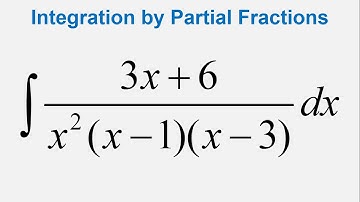 Integration by Partial Fractions: Integral of (3x + 6)/(x^2(x - 1)(x - 3)) dx