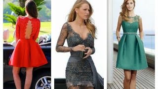 Vestidos cortos para eventos de mañana |ideas 2018 para bodas, graduaciones,  bautizos etc - YouTube