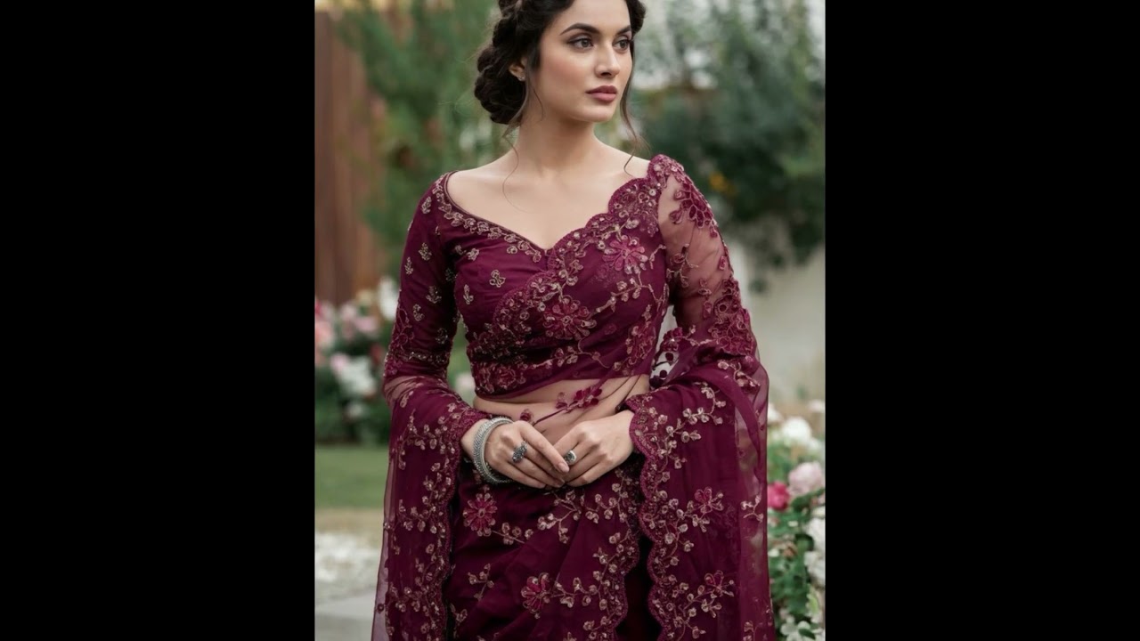 Stunning Maroon Saree Looks for 2025 Weddings | Bridal to Guest Inspo\ Maroon Saree Fashion Ideas