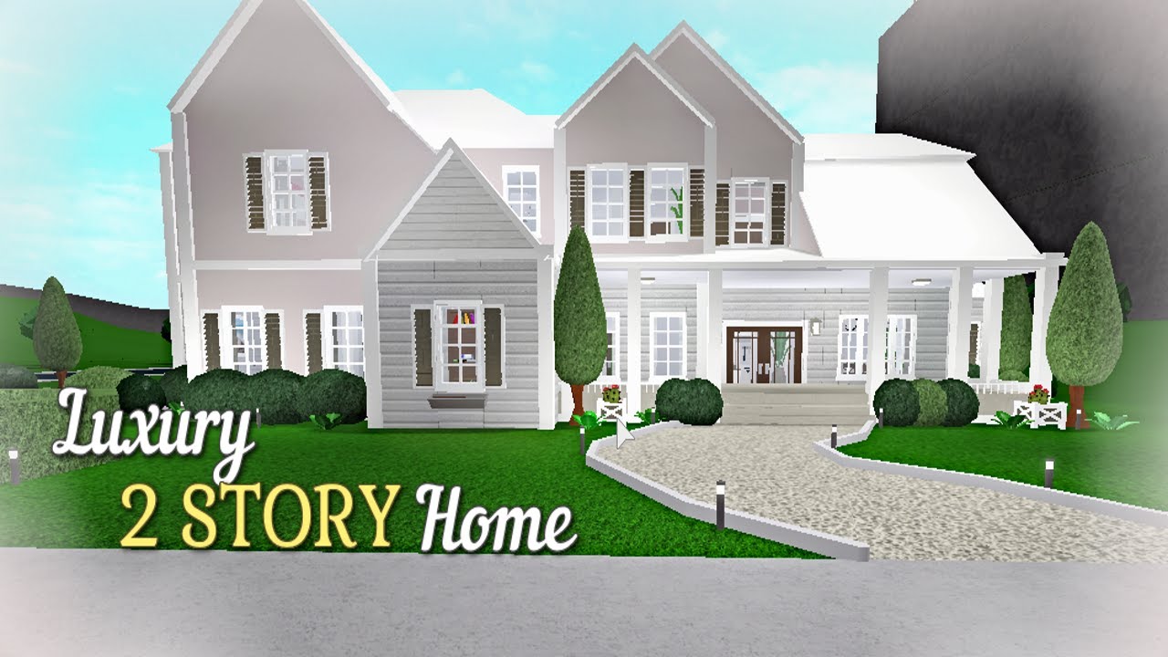 Bloxburg Luxury 2 Story Home - how to make a big bush roblox bloxburg