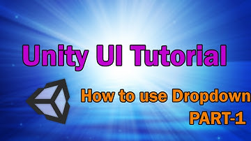 Unity 5 UI Tutorial  -How to use Dropdown-Part1