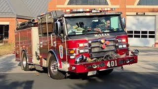 McLean Volunteer Fire Department Ambulance 401E and Engine 401 Responding 11-22-2025
