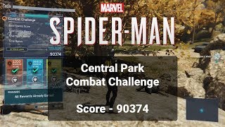 Central Park Combat Challenge - Score Of 90374 Spider-Man Ps4
