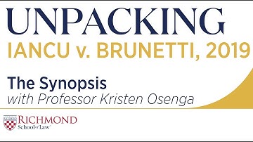 The Synopsis: Iancu v. Brunetti, 2019