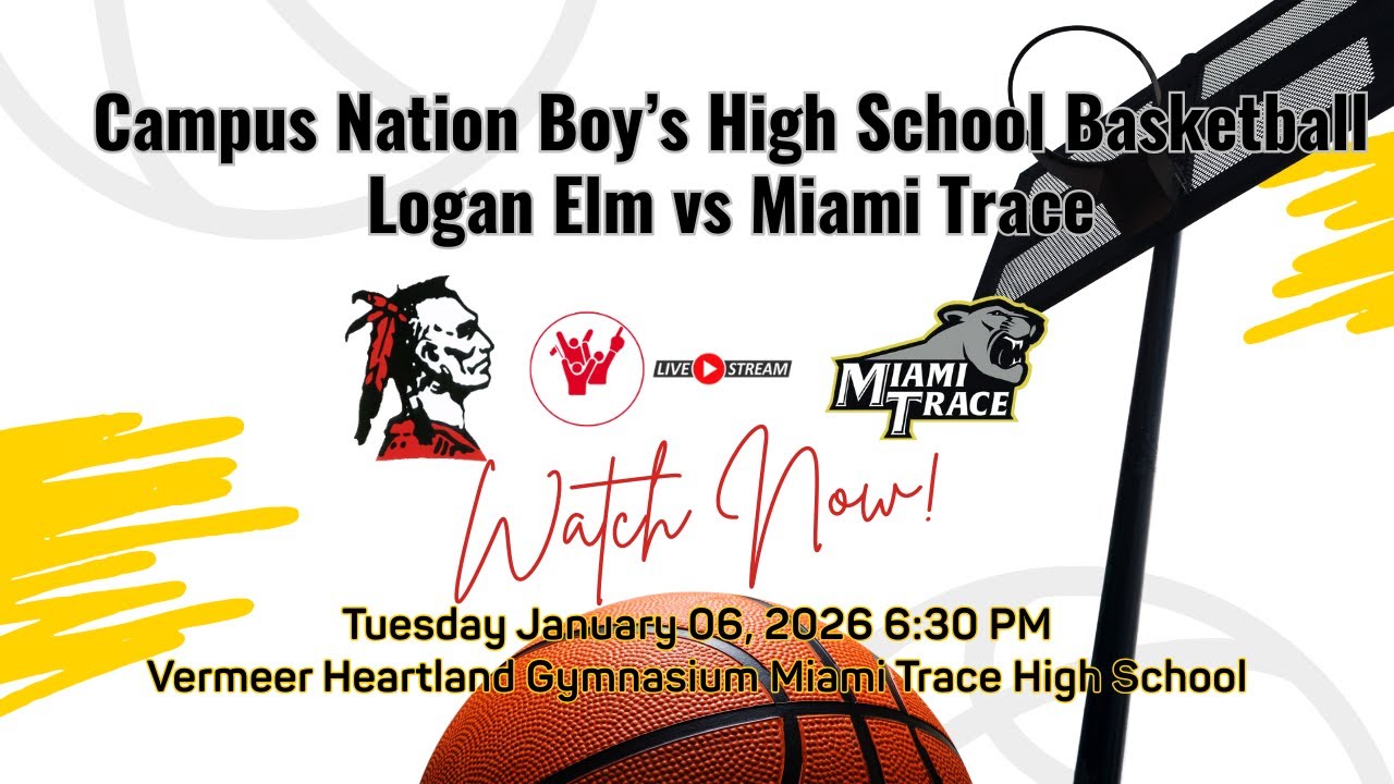 Boy's High School Basketball - Logan Elm vs Miami Trace