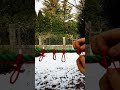 Gravity Defying! ❄️ How to Secure Gear on a Winter Clothesline
