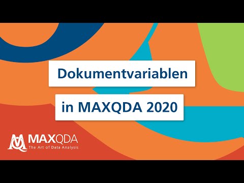 Dokumentvariablen in MAXQDA 2020