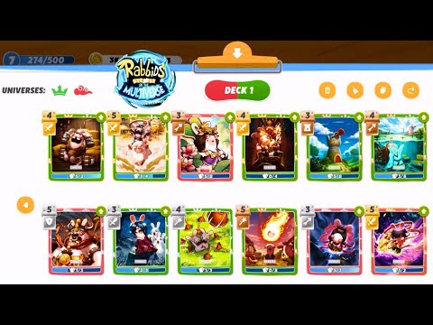 Rabbids Multiverse Gameplay Best Deck For Beginners In PvP And PvE (Apple Arcade - iOS) - YouTube
